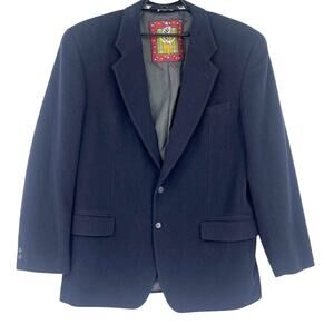 Vtg Y2K QBC Quarterback NFL Wool Mens Sz XL Blazer Preppy Ivy Retro Varsity 80s